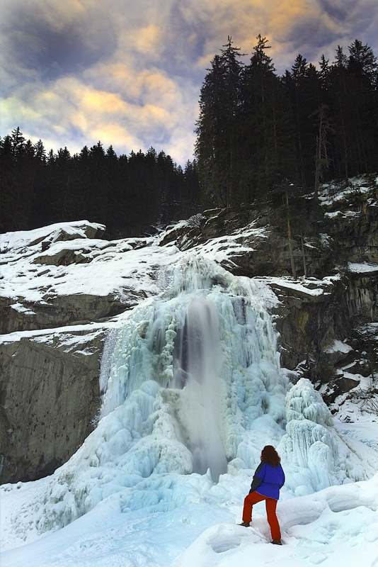 Vereister Krimmler Wasserfall Vereister Krimmler Wasserfall